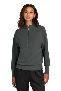 Mercer+Mettle Women's Linear Texture 1/4-Zip MM3041 - Storm Grey