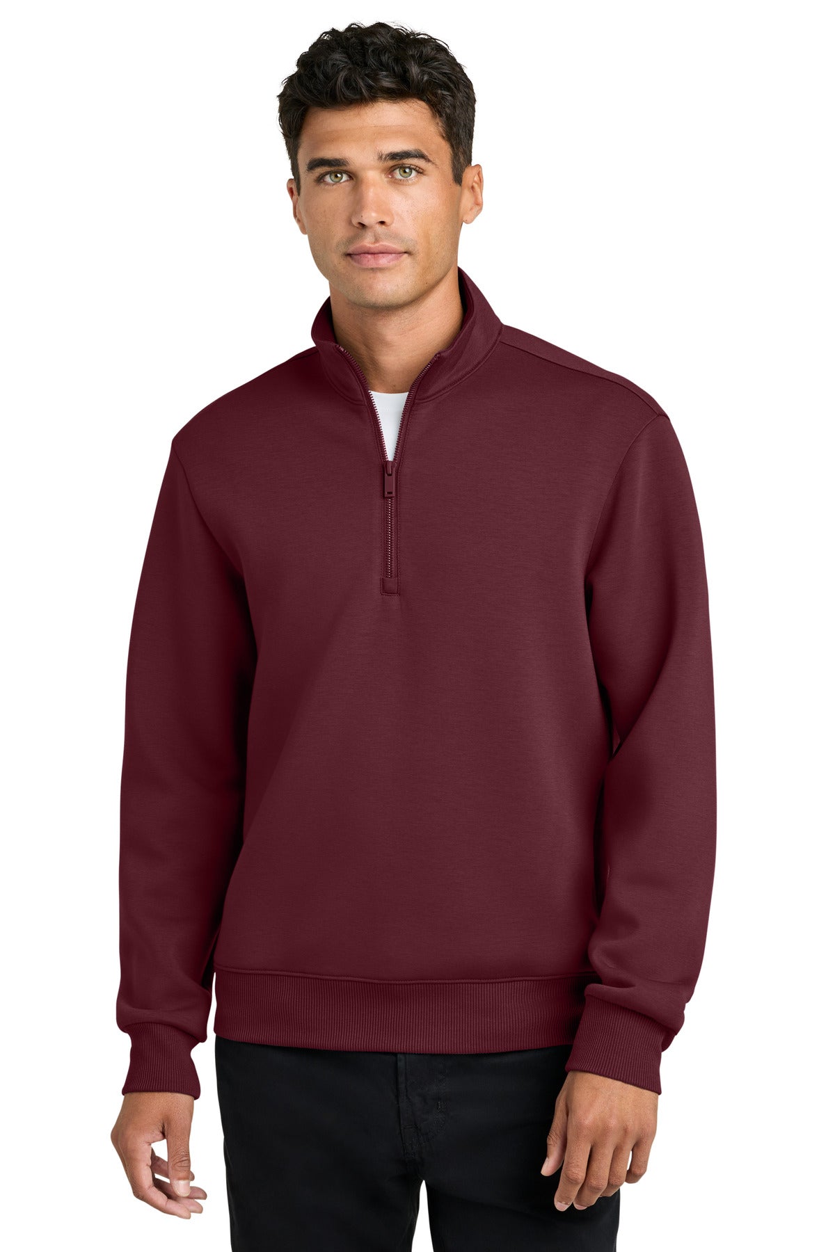 Mercer+Mettle Soft Spacer 1/4-Zip MM3100 - Burgundy