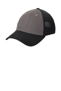 New Era Snapback Contrast Front Mesh Cap - Charcoal/ Black