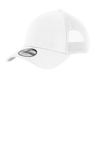 New Era Snapback Contrast Front Mesh Cap - White/ White