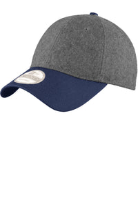DISCONTINUED New Era Melton Wool Heather Cap - Graphite Heather/ Deep Navy