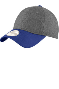 DISCONTINUED New Era Melton Wool Heather Cap - Graphite Heather/ Royal