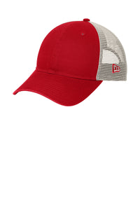 New Era 9TWENTY Unstructured Mesh Snapback Cap NE215 - Scarlet/ Stone