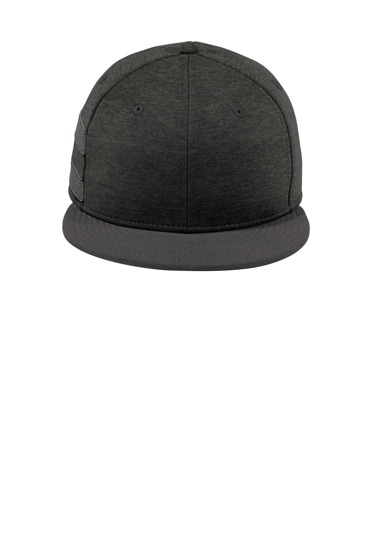 New Era  Shadow Heather Striped Flat Bill Snapback Cap NE408 - Black Shadow Heather/ Graphite
