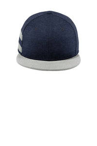 New Era  Shadow Heather Striped Flat Bill Snapback Cap NE408 - Navy Shadow Heather/ Grey
