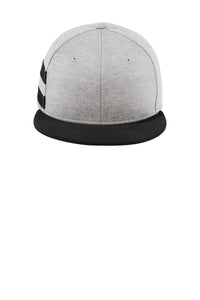 New Era  Shadow Heather Striped Flat Bill Snapback Cap NE408 - Shadow Heather/ Black