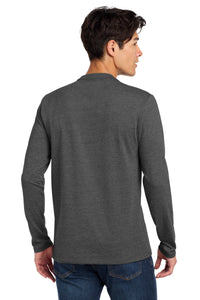 New Era  Heritage Blend Long Sleeve Crew Tee - Black Heather Back