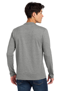 New Era  Heritage Blend Long Sleeve Crew Tee - Shadow Grey Heather Back