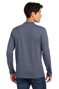 New Era  Heritage Blend Long Sleeve Crew Tee - True Navy Heather Back