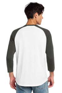 New Era  Heritage Blend 3/4-Sleeve Baseball Raglan Tee - Graphite/ White Back
