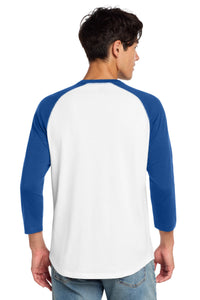 New Era  Heritage Blend 3/4-Sleeve Baseball Raglan Tee - Royal/ White Back