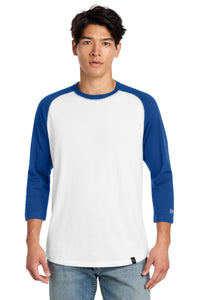 New Era  Heritage Blend 3/4-Sleeve Baseball Raglan Tee - Royal/ White