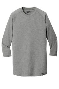 New Era  Heritage Blend 3/4-Sleeve Baseball Raglan Tee - Shadow Grey Heather