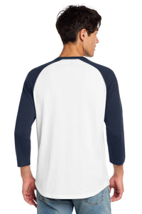 New Era  Heritage Blend 3/4-Sleeve Baseball Raglan Tee - True Navy/ White Back