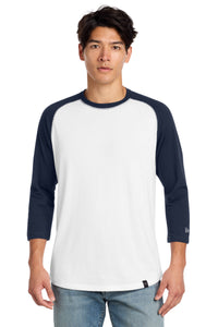 New Era  Heritage Blend 3/4-Sleeve Baseball Raglan Tee - True Navy/ White