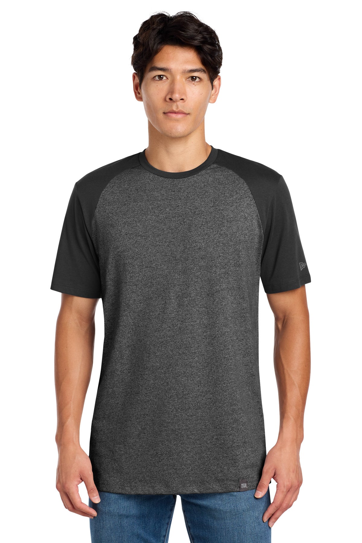 New Era  Heritage Blend Varsity Tee - Black/ Black Twist