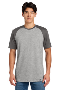 New Era  Heritage Blend Varsity Tee - Graphite/ Light Graphite Twist