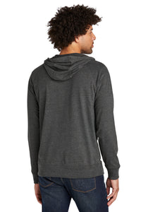 New Era  Sueded Cotton Blend Full-Zip Hoodie - Black Heather Back