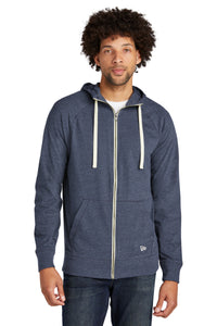 New Era  Sueded Cotton Blend Full-Zip Hoodie - True Navy Heather