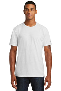 DISCONTINUED New Era  Tri-Blend Performance Crew Tee - White Solid
