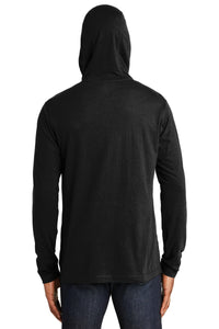 DISCONTINUED New Era  Tri-Blend Performance Pullover Hoodie Tee - Black Solid Back