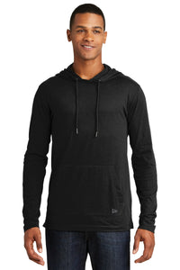 DISCONTINUED New Era  Tri-Blend Performance Pullover Hoodie Tee - Black Solid