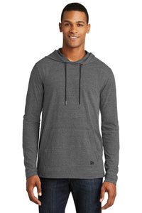DISCONTINUED New Era  Tri-Blend Performance Pullover Hoodie Tee - Dark Graphite