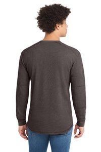 New Era Thermal Long Sleeve NEA140 - Black Heather Back