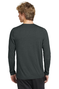 New Era  Series Performance Long Sleeve Crew Tee - Graphite Back