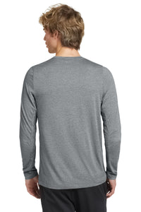New Era  Series Performance Long Sleeve Crew Tee - Rainstorm Grey Back