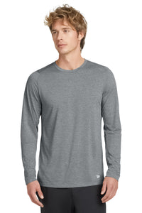 New Era  Series Performance Long Sleeve Crew Tee - Rainstorm Grey