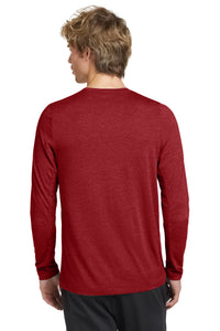 New Era  Series Performance Long Sleeve Crew Tee - Scarlet Back
