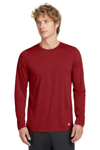 New Era  Series Performance Long Sleeve Crew Tee - Scarlet