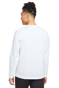 New Era  Series Performance Long Sleeve Crew Tee - White Solid Back