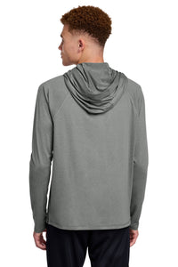 New Era Power Long Sleeve Hoodie NEA229 - Shadow Grey Heather Back