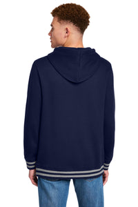 New Era Comeback Fleece Pullover Hoodie NEA550 - True Navy/ Athletic Heather Back