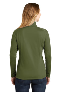 The North Face  Ladies Tech 1/4-Zip Fleece - Burnt Olive Green Back