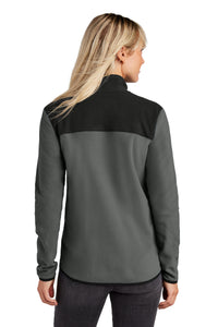 The North Face Women's Glacier Full-Zip Fleece Jacket NF0A7V4K - Asphalt Grey/ TNF Black Back
