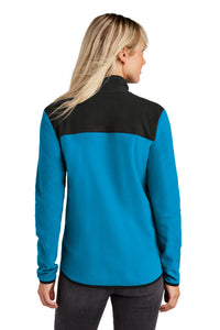 The North Face Women's Glacier Full-Zip Fleece Jacket NF0A7V4K - Hero Blue/ TNF Black Back