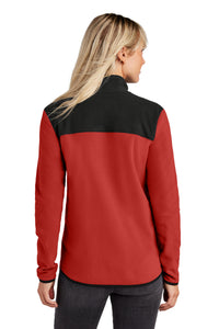 The North Face Women's Glacier Full-Zip Fleece Jacket NF0A7V4K - Rage Red / TNF Black Back