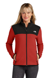 The North Face Women's Glacier Full-Zip Fleece Jacket NF0A7V4K - Rage Red / TNF Black