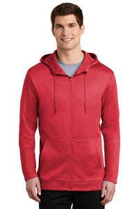 Nike Therma-FIT Full-Zip Fleece Hoodie - Gym Red
