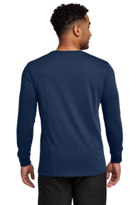 Nike Dri-FIT Cotton/Poly Long Sleeve Tee - College Navy Back