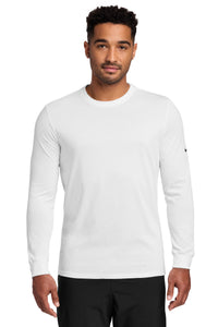 Nike Dri-FIT Cotton/Poly Long Sleeve Tee - White