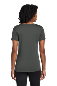 Nike Women's Dri-FIT Cotton/Poly Scoop Neck Tee - Anthracite Back