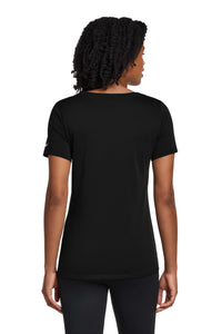Nike Women's Dri-FIT Cotton/Poly Scoop Neck Tee - Black Back