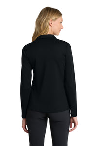 Nike Women's Dri-FIT Micro Pique 2.0 Long Sleeve Polo NKDC2105 - Black Back