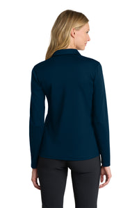 Nike Women's Dri-FIT Micro Pique 2.0 Long Sleeve Polo NKDC2105 - Navy Back