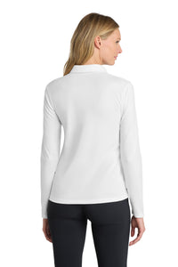 Nike Women's Dri-FIT Micro Pique 2.0 Long Sleeve Polo NKDC2105 - White Back