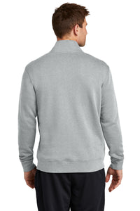 Nike Club Fleece Sleeve Swoosh 1/2-Zip NKDX6718 - Dark Grey Heather Back